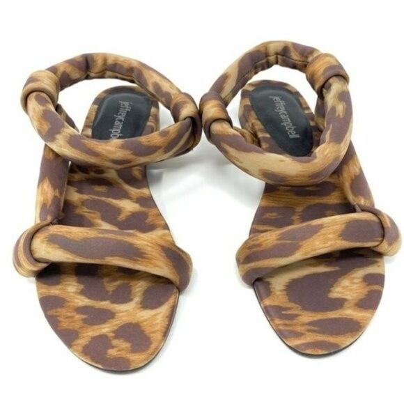 Jeffrey Campbell cheetah puffy strappy sandals size 5.5 - Picture 9 of 10